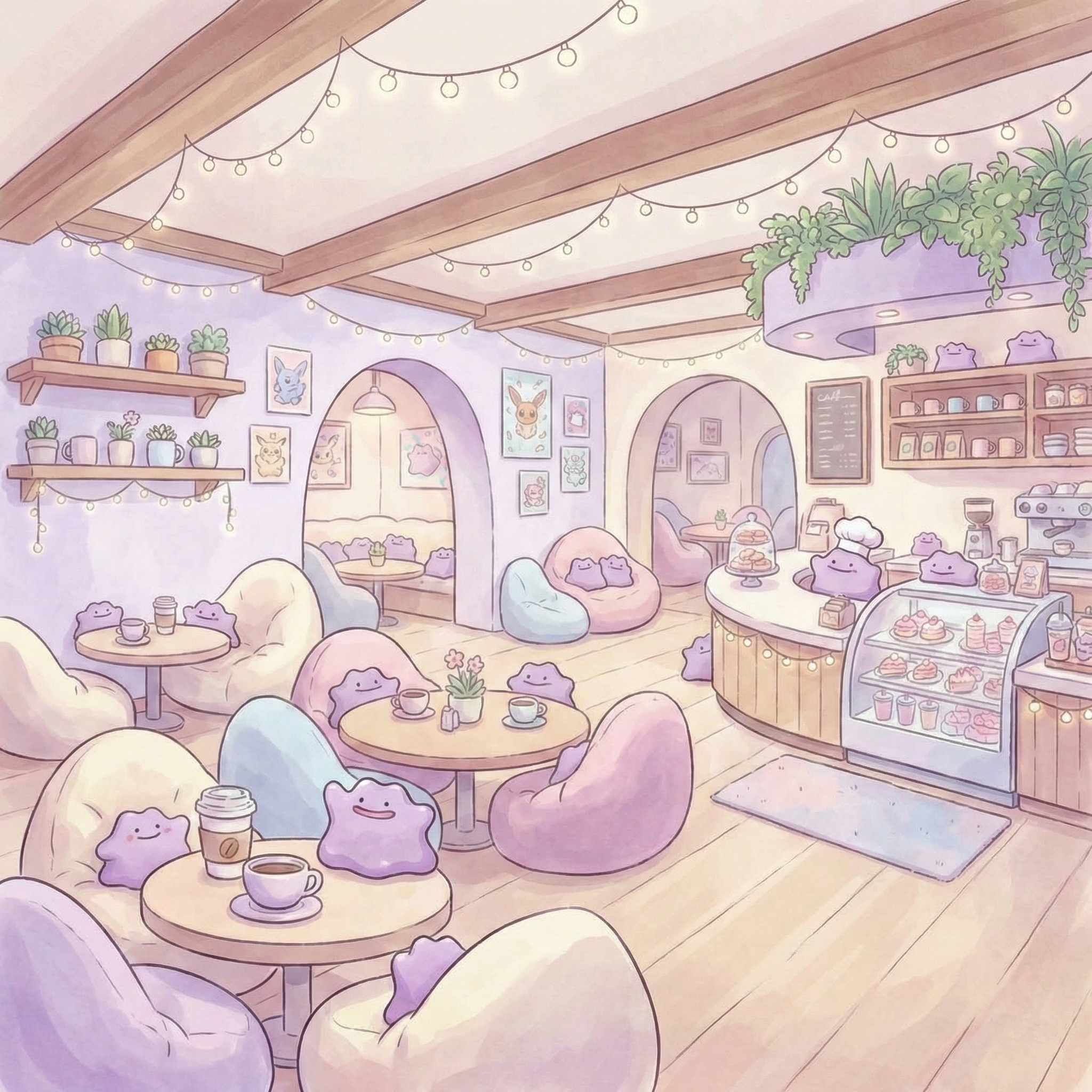 메타몽 카페 내부