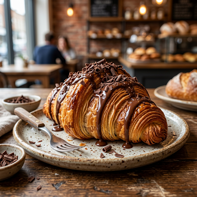 겹겹이 초코 크로와상